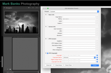 Lightroom: Auto &copy;Copyright on Import